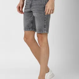 PETER ENGLAND UNIVERSITY Men Mid-Rise Washed Denim Shorts image 3