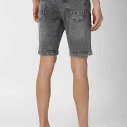 PETER ENGLAND UNIVERSITY Men Mid-Rise Washed Denim Shorts image 4