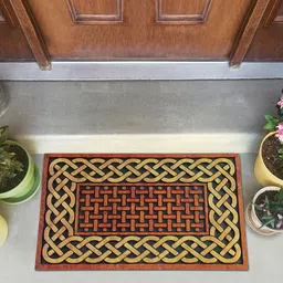 OBSESSIONS Rust & Yellow Patterned Verona Outdoor Mat-picture-23