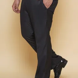 John Pride Plus Size Men Mid-Rise Pure Cotton Formal Trousers image 2