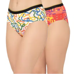 Bummer Womens Printed Micro Modal Hipsters Ultra Soft Underwear Multi-Color (Pack of 2)-picture-21