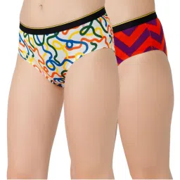 Bummer Womens Printed Micro Modal Hipsters Ultra Soft Underwear Multi-Color (Pack of 2)-picture-15