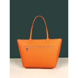 The House Of Ganges Orange Pu Solid Handbag image 2