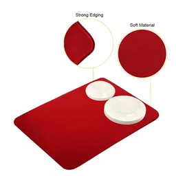 Kuber Industries Red 3 Pieces Microfiber Reversible Water Absorption Dish Drying Mats image 5