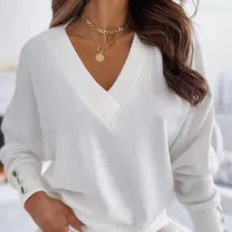 StyleCast x Revolte V-Neck Cuffed Sleeves Top-picture-36