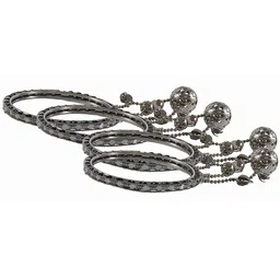 ZULKA Set of 4 Metal with BallChain and Balls Latkan Kada image 5