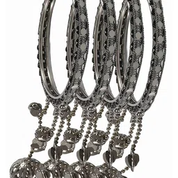 ZULKA Set of 4 Metal with BallChain and Balls Latkan Kada image 2