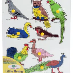 Little Genius Wooden Bird Tray - Multicolor image 2