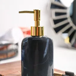 MARKET99 Grey Textured Ceramic Soap Dispenser 300 ml-image-99