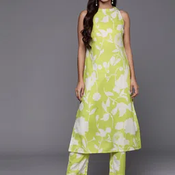 Varanga Floral Printed Sleeveless Tunic With Trousers image 4