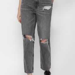 AMERICAN EAGLE OUTFITTERS Women Grey Slim Fit Mildly Distressed Heavy Fade Jeans-picture-3