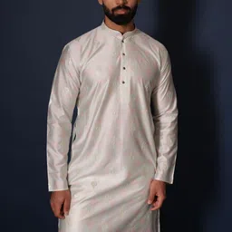 Lightpole Mandarin Collar Long Sleeves Ethnic Embroidered Straight Kurta-picture-33