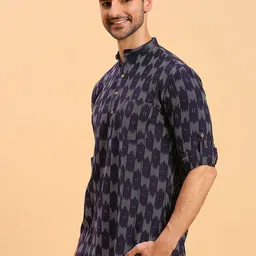 RAJUBHAI HARGOVINDAS Men Thread Work Quirky Handloom Kurta image 5