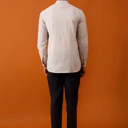 Streaks & Crosses Mandarin Collar Regular Cotton Kurta image 5