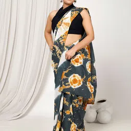 NIKHILAM Printed Tie and Dye Pure Cotton Saree-picture-27