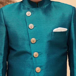 VASTRAMAY Boys Angrakha Style Sherwani Set image 3