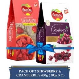 Eatriite Strawberries & Cranberries Pack of 2 Strawberries, Cranberries (2 x 200 g)-picture-22