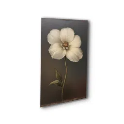 nestroots White Flower Canvas Series Vintage Printed Wall Painting Stretch Canvas Frame image 5
