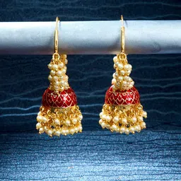 Sukkhi Gold-Plated Contemporary Jhumkas Earrings image 1