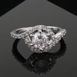 Estele Rhodium-Plated Cubic Zirconia-Studded Finger Ring-image-27