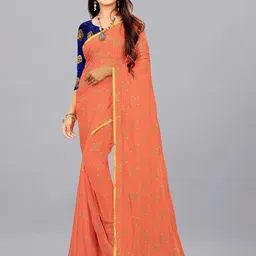 Aardiva Ethnic Motifs Pure Chiffon Saree-picture-22