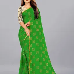 Aardiva Ethnic Motifs Zari Pure Chiffon Saree-picture-20