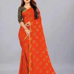 Aardiva Ethnic Motifs Zari Pure Chiffon Saree-picture-43