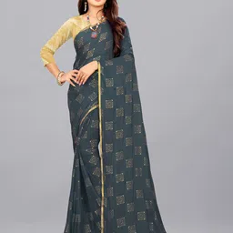 Aardiva Ethnic Motifs Zari Pure Chiffon Saree-picture-28