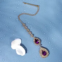 SOHI Silver-Plated Artificial Stones Studded Maang Tikka Head Jewellery-picture-39