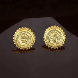 Estele Gold-Plated Circular Studs Earrings-picture-39