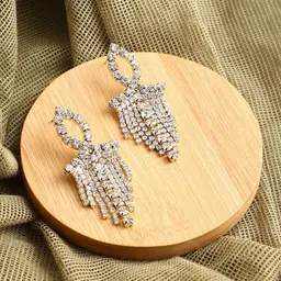 SOHI Gold-Plated Contemporary Drop Earrings-picture-35
