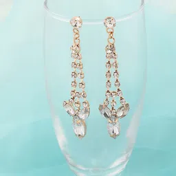 SOHI Women Gold-Toned Contemporary Drop Earrings-picture-20