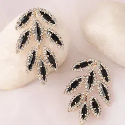SOHI Gold Plated Contemporary Studs Earrings-image-19