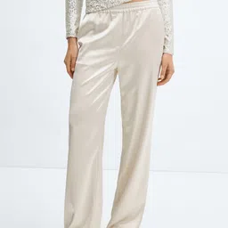 MANGO Women Satin Trousers-picture-40