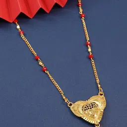 Ramdev Art Fashion Jwellery Gold-Plated Artificial Stones-Studded & Beaded Mangalsutra-picture-27