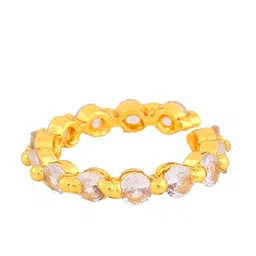 Estele Gold-plated CZ-studded Finger Ring image 3