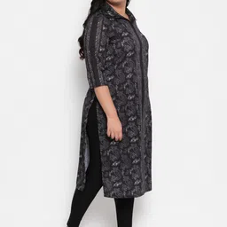 Amydus Women Plus Size Ethnic Motifs Printed Kurta image 3
