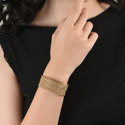 ToniQ Gold-Toned Gold-Plated Cuff Bracelet-picture-37