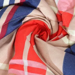 KLOTTHE Set Of 2 Orange Geometric 500 GSM Double Bed Comforter image 3