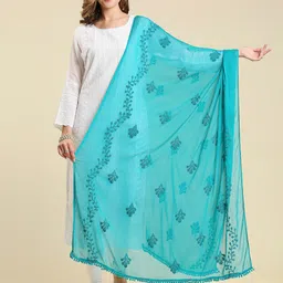 Dupatta Bazaar Embroidered Chiffon Dupatta-picture-45
