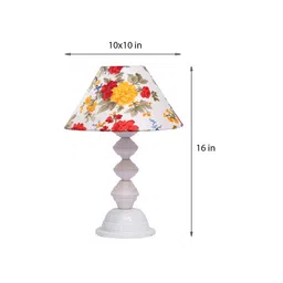 Multicolour Shade Table Lamp With Metal Base By Foziq image 3