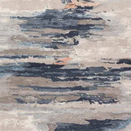 jaipur rugs Blue Wool And Viscose Abstract 6 x 9 Feet Hand Tufted Carpet image 4