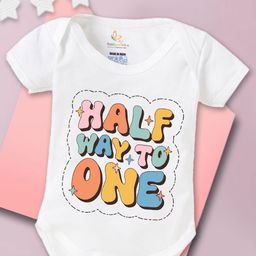 Babywish Infants Typography Printed Cotton Bodysuit-picture-4