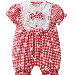 StyleCast x Revolte Infant Girls Checked Cotton Romper-picture-44