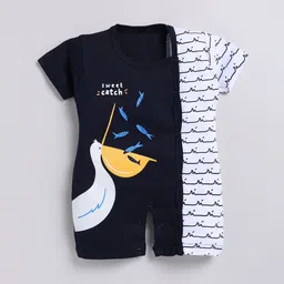 Toonyport Infants Printed Round Neck Pure Cotton Rompers image 2