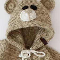 Woonie Infants Bear-Design Hood Neck Rompers image 5