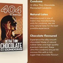 Bold Care 404 Super Ultra Thin Chocolate Flavored Condoms - 10 Pcs image 4