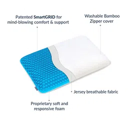 the sleep company Premium Hybrid SmartGRID & Foam 26 x 16 Inch Pillow image 3