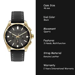 Lee Cooper Men Brass Leather Straps Analogue Multi Function Watch LC07514 151 image 5