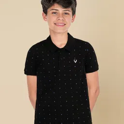 Allen Solly Junior Boys Geometric Printed Polo Collar Cotton T-shirt-picture-18